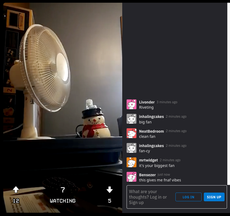 It was literally just a livestream of a fan.